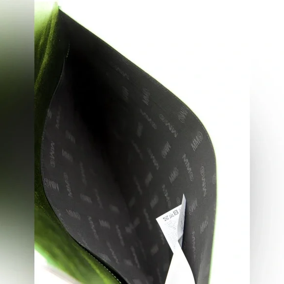 MM6 Maison Margiela Large Green Metallic Envelope Clutch with Ring - Picture 5 of 5